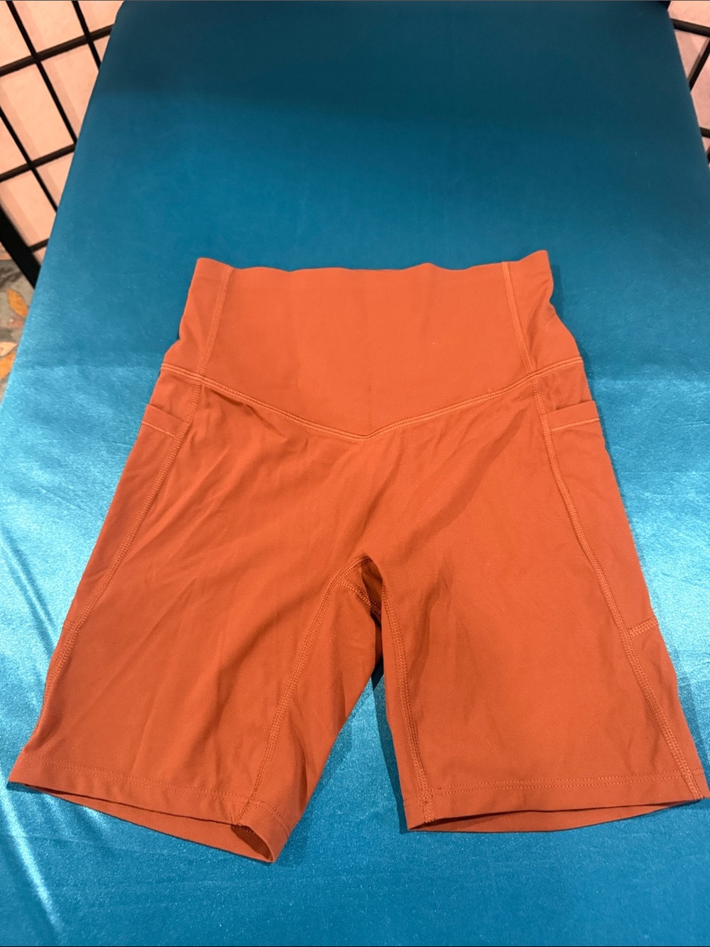 HALARA High-Rise Burnt Orange Bike Shorts